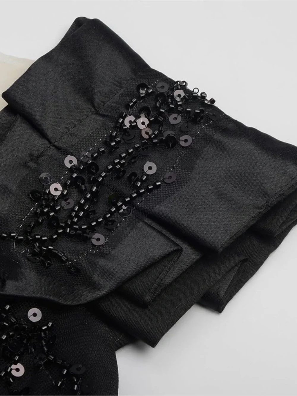 Black Sequin Tulle Formal Dress for Girls - Elegant Party Gown